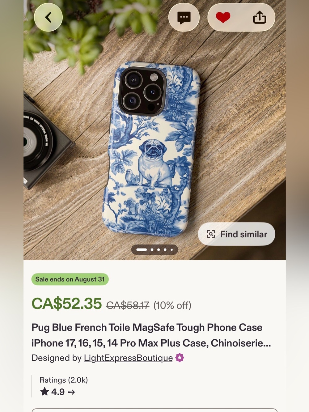 iPhone 15 Pro - Pug Case MagSafe